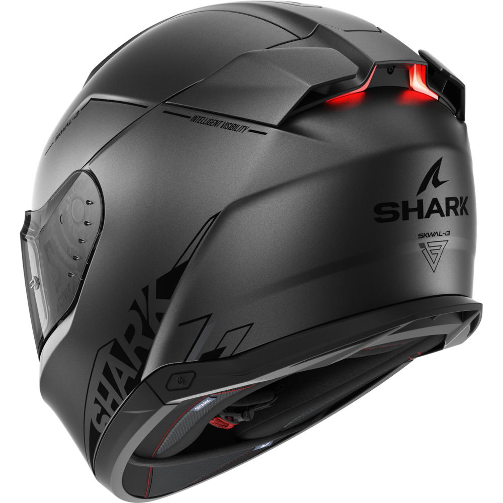 SHARK SKWAL i3 integral Casco Antracita Negro Mate Plata