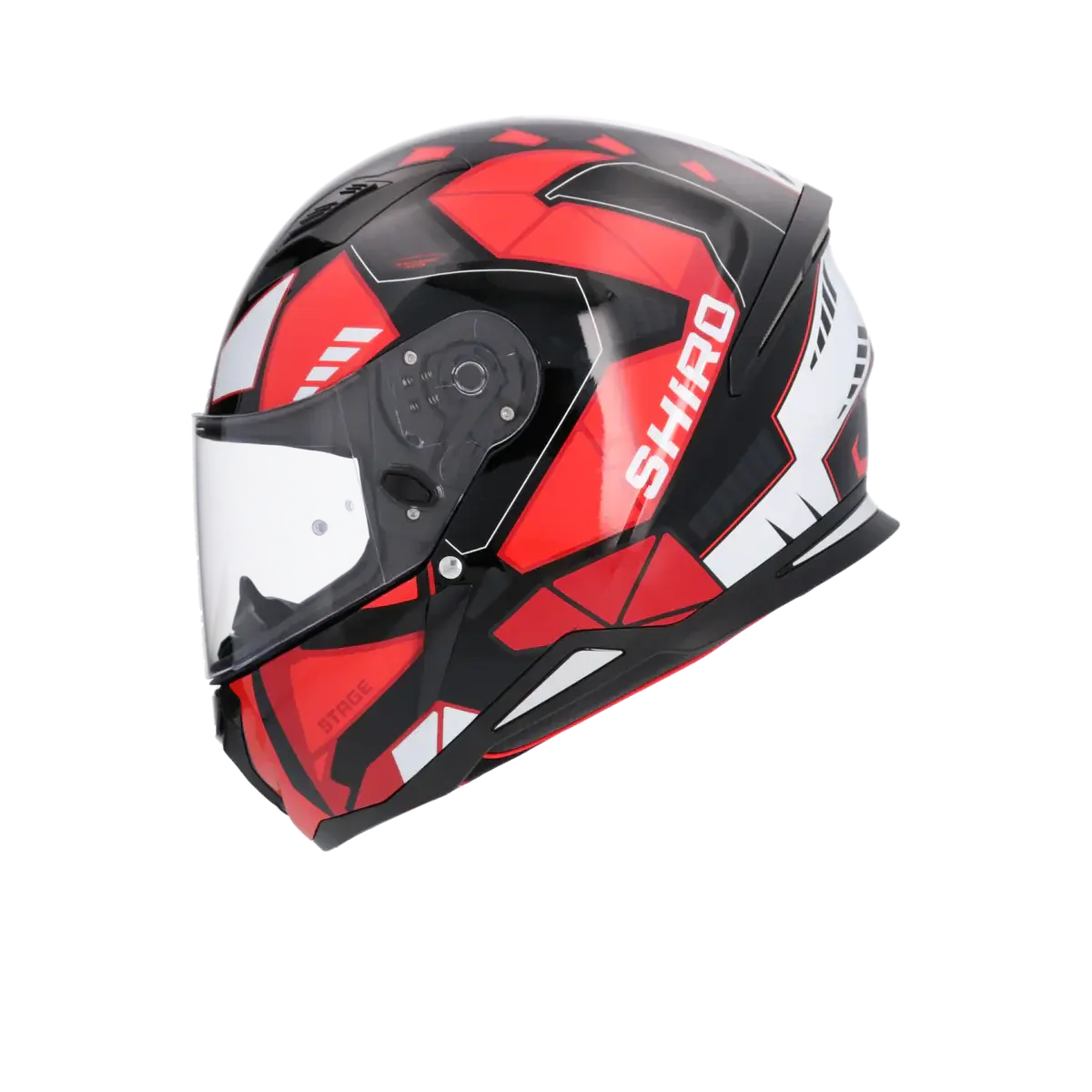 SHIRO CASCO HUNTER SH-890 STAGE NEGRO_ROJO