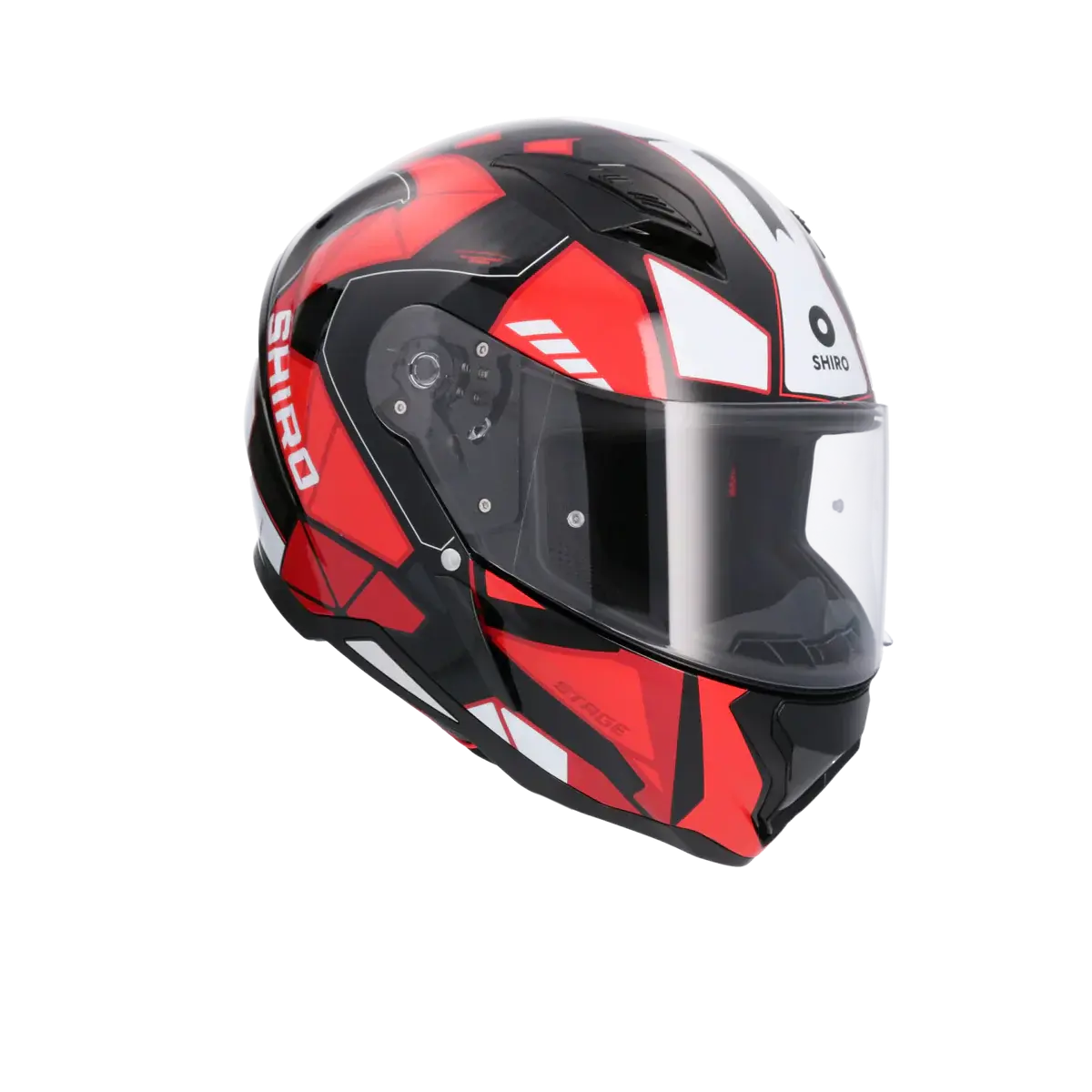 SHIRO CASCO HUNTER SH-890 STAGE NEGRO_ROJO