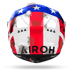 AIROH CONNOR NATION Moto Integrale Caschi Bianco Rosso Blu 