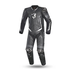 Bela Beast Tuta da Moto Nera/Bianca/Grigio scuro Tuta intera (1 pezzo) 