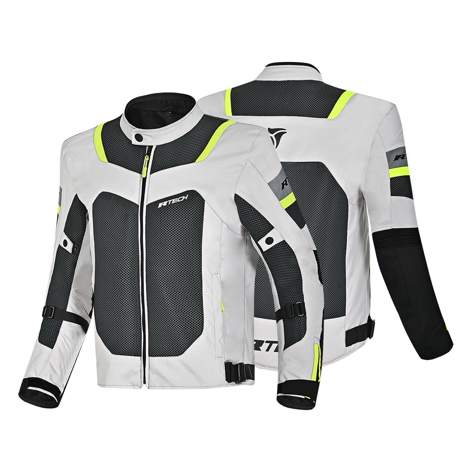 R-TECH SPIRAL MESH GIACCA MOTO IN TESSUTO UOMO GHIACCIO/NERO 