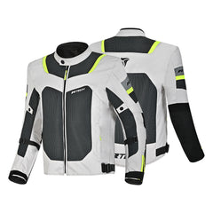 R-TECH SPIRAL MESH GIACCA MOTO IN TESSUTO UOMO GHIACCIO/NERO 
