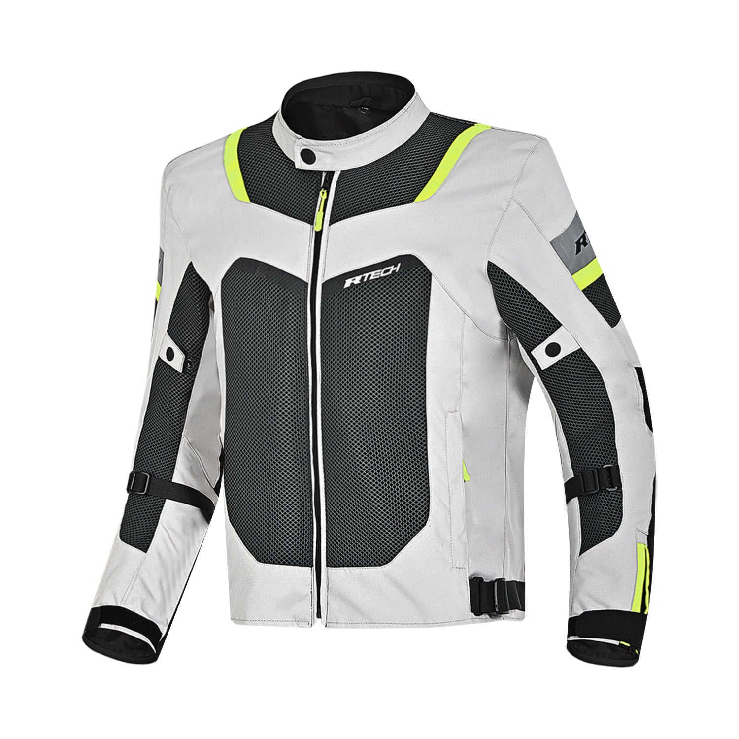 R-TECH SPIRAL MESH GIACCA MOTO IN TESSUTO UOMO GHIACCIO/NERO 