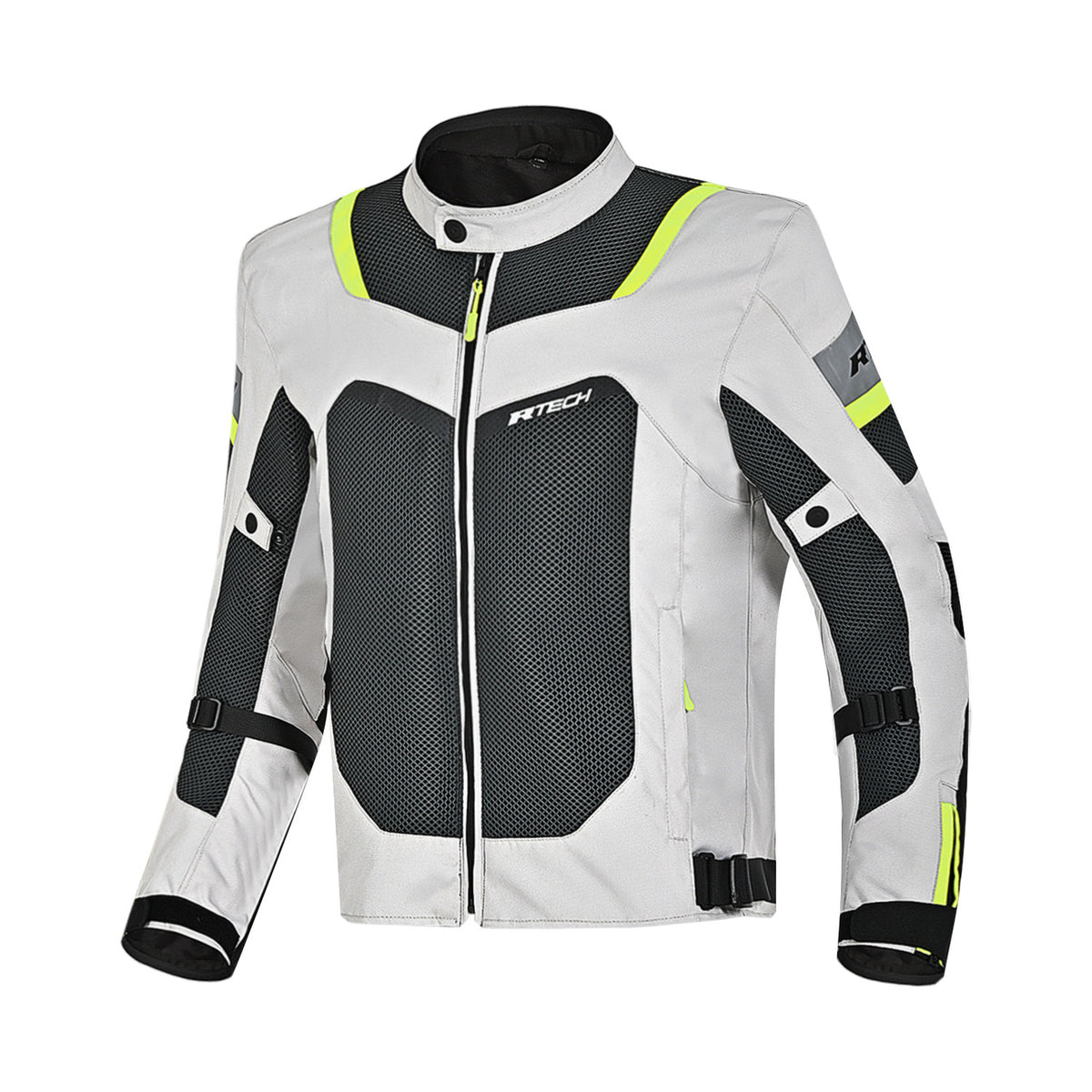 R-TECH SPIRAL MESH GIACCA MOTO IN TESSUTO UOMO GHIACCIO/NERO 