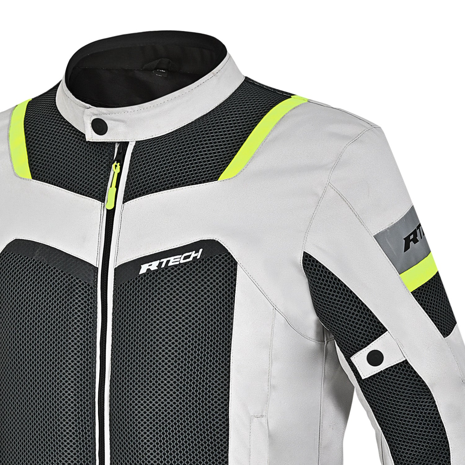 R-TECH SPIRAL MESH GIACCA MOTO IN TESSUTO UOMO GHIACCIO/NERO 