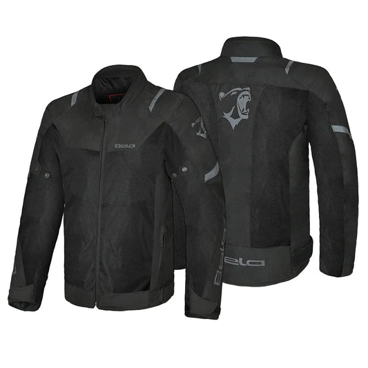 Bela Mesh Pro Estivo traforato Uomo Nero tessuto moto 