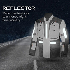 MZB Thunder Giacca da moto impermeabile Donna Nero Grigio inner 