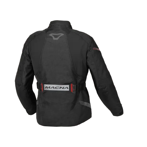 MACNA NIVALA Mujer Impermeable Textil Moto Chaqueta Negro Rojo