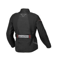 MACNA NIVALA Mujer Impermeable Textil Moto Chaqueta Negro Rojo