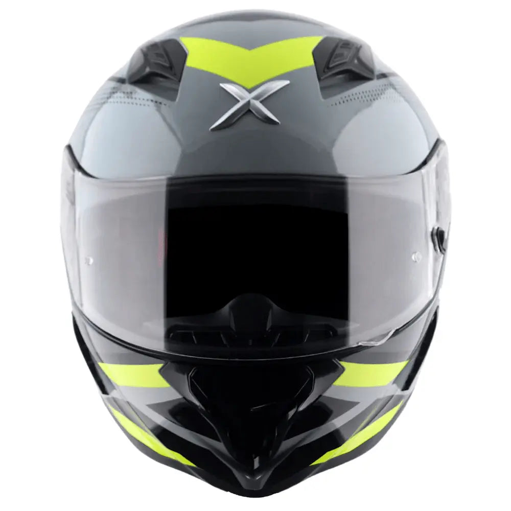 AXOR Helmets HUNTER CORNET CASCHI INTEGRALE NERO OPACO GIALLO FLUO 