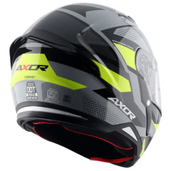 AXOR Helmets HUNTER CORNET CASCHI INTEGRALE NERO OPACO GIALLO FLUO 