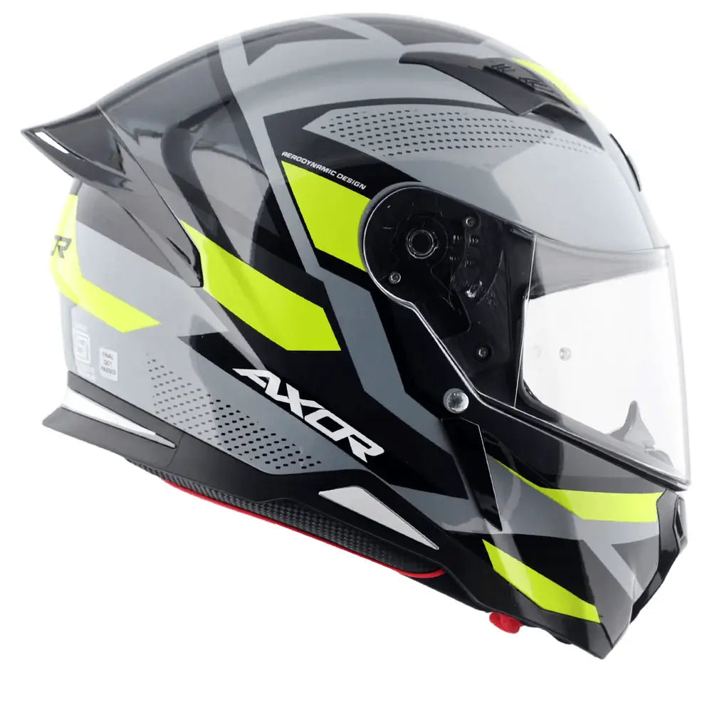 AXOR Helmets HUNTER CORNET CASCHI INTEGRALE NERO OPACO GIALLO FLUO 