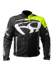 MUGENRACE AGGRESSORE-T Moto Tessile Giacca Nero Giallo Fluo 