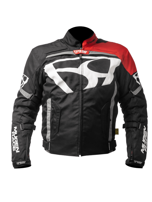 MUGENRACE AGGRESSORE-T Moto Tessile Giacca Nero Rosso