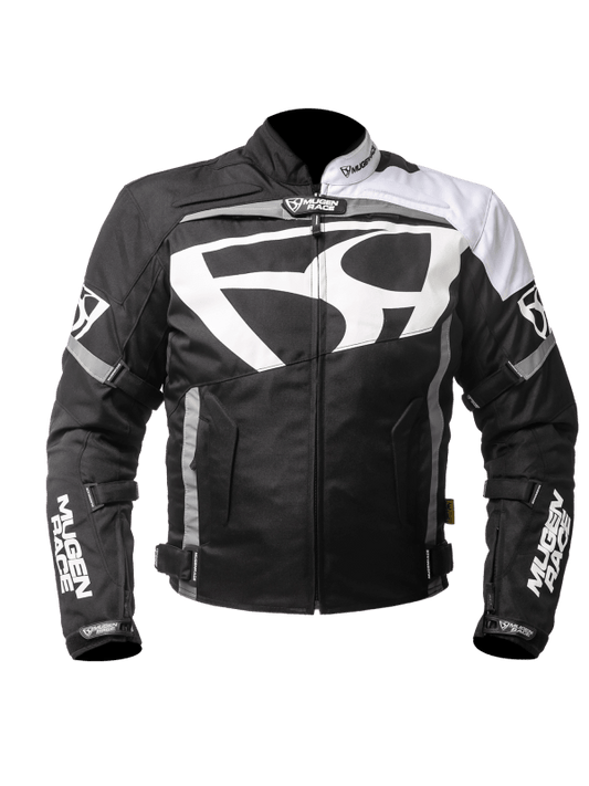 MUGENRACE AGGRESSORE-T Moto Tessile Giacca Bianco Nero