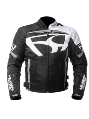 MUGENRACE AGGRESSORE-T Moto Tessile Giacca Bianco Nero