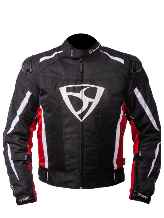 MUGENRACE DIAVOLO-1 Moto Tessile Giacca Nero Rosso Bianco 