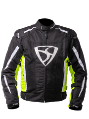 MUGENRACE DIAVOLO-1 Moto Tessile Giacca Nero Giallo Fluo Bianco 