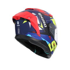SHIRO ALPHA UPGRADE Moto Integrali Caschi Opaco Blu Nero Rosso 