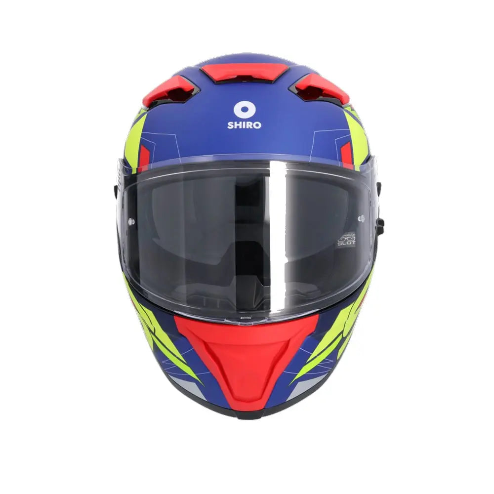 SHIRO ALPHA UPGRADE Moto Integrali Caschi Opaco Blu Nero Rosso 