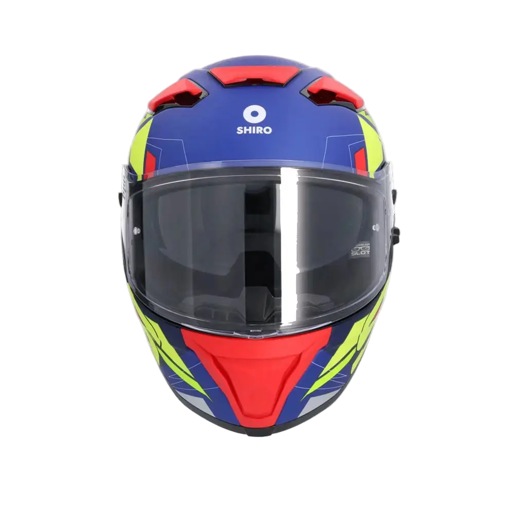 SHIRO ALPHA UPGRADE Moto Integrali Caschi Opaco Blu Nero Rosso 