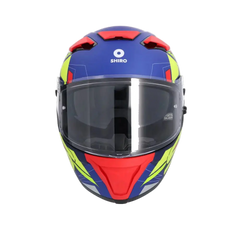 SHIRO ALPHA UPGRADE Moto Integrali Caschi Opaco Blu Nero Rosso 