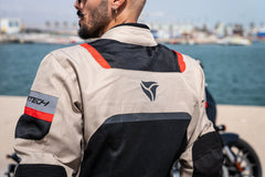 R-Tech Spiral Mesh  Giacca Estiva in Tessuto Moto -BEIGE/NERO/ROSSO shoot 3