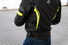 Bela Bradley Giacca da Moto Nero/ Giallo Fluor shoot 2