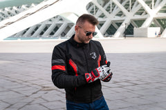 Bela Bradley Nero/Arancione Giacca Tessile da Moto Limited Edition shoot 1