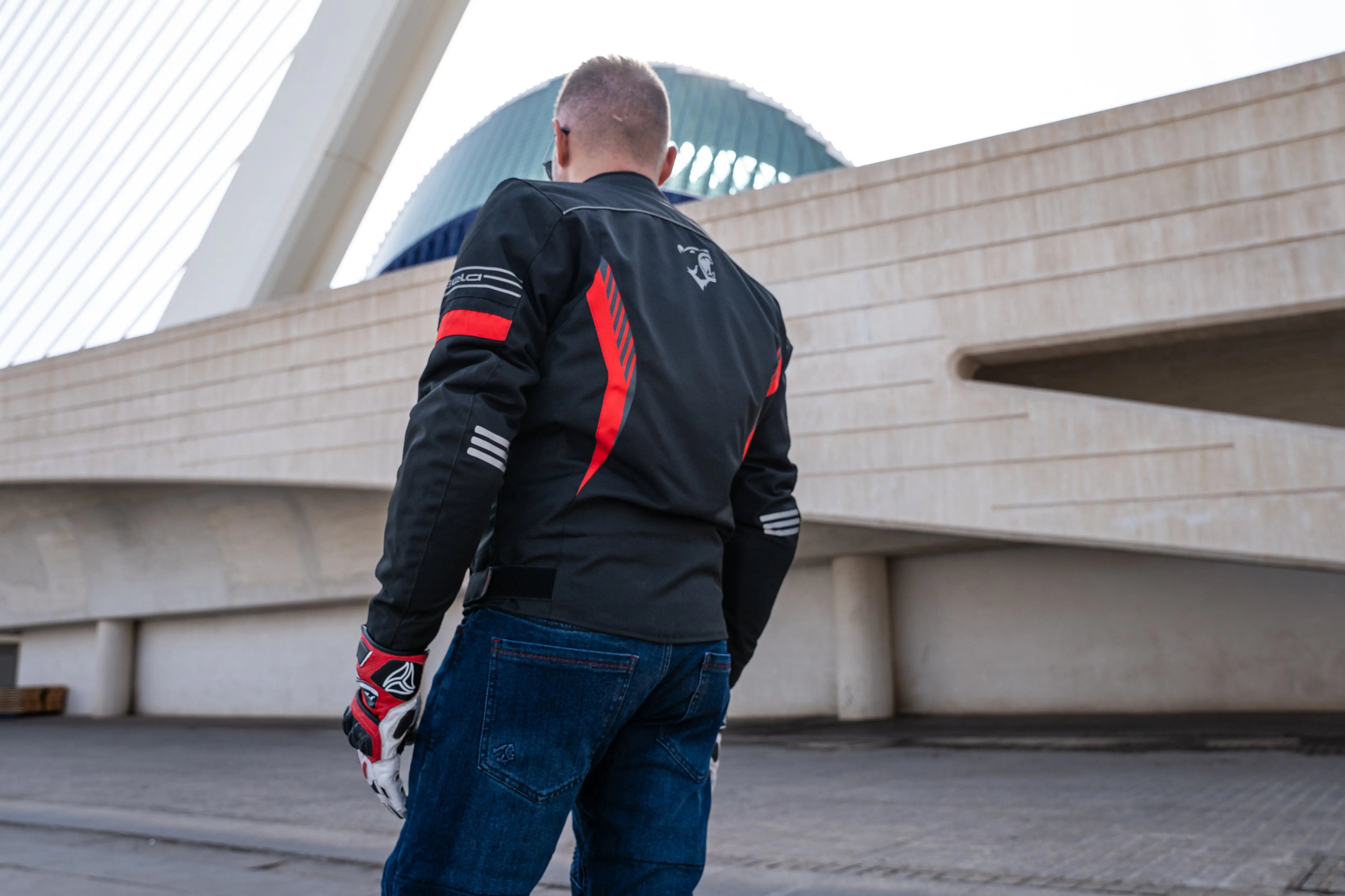 Bela Bradley Rosso Giacca Tessile da Moto shoot 2