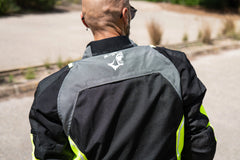 Bela Cordaniel Giacca moto - Nera/Grigio scuro/Fluor giallo shoot 2
