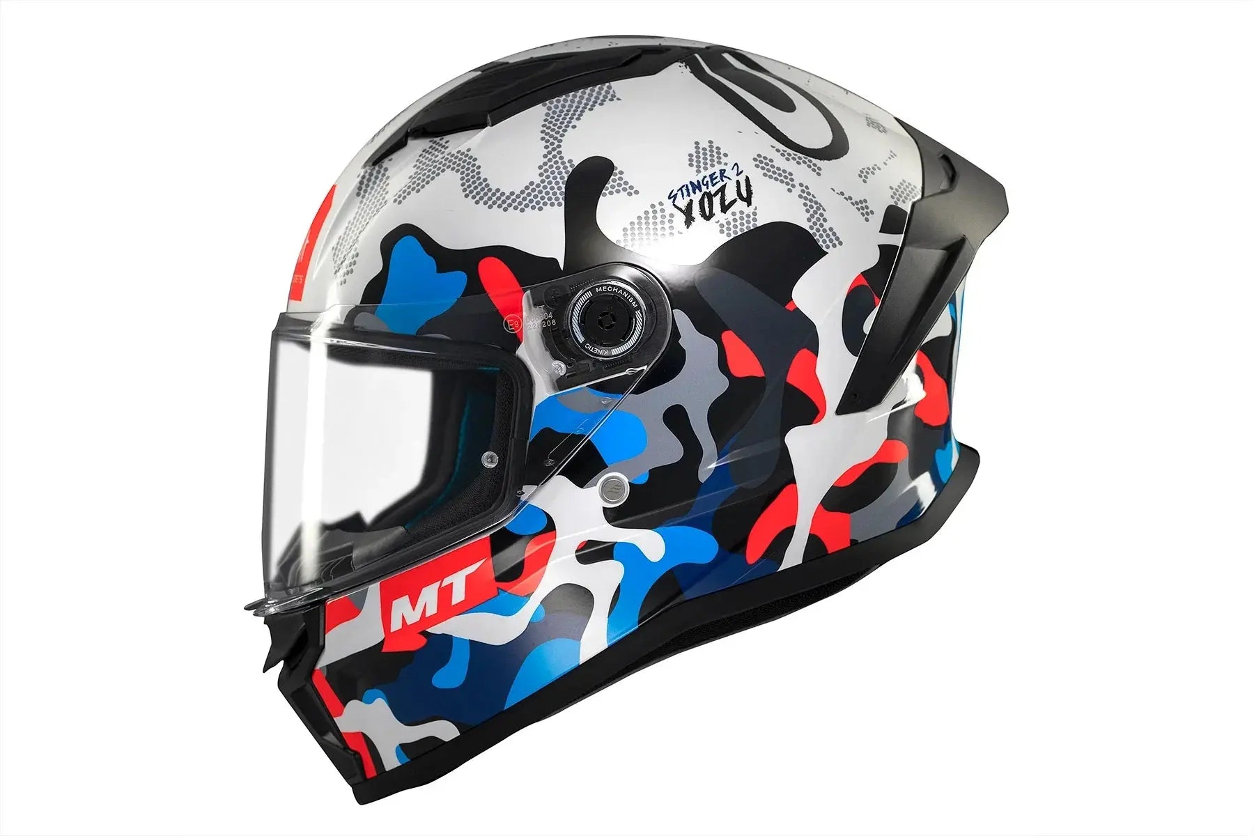 MT Stinger 2 Yozu Caschi Integrali Da Moto Blu / Bianco 