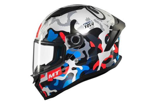 MT Stinger 2 Yozu Caschi Integrali Da Moto Blu / Bianco 