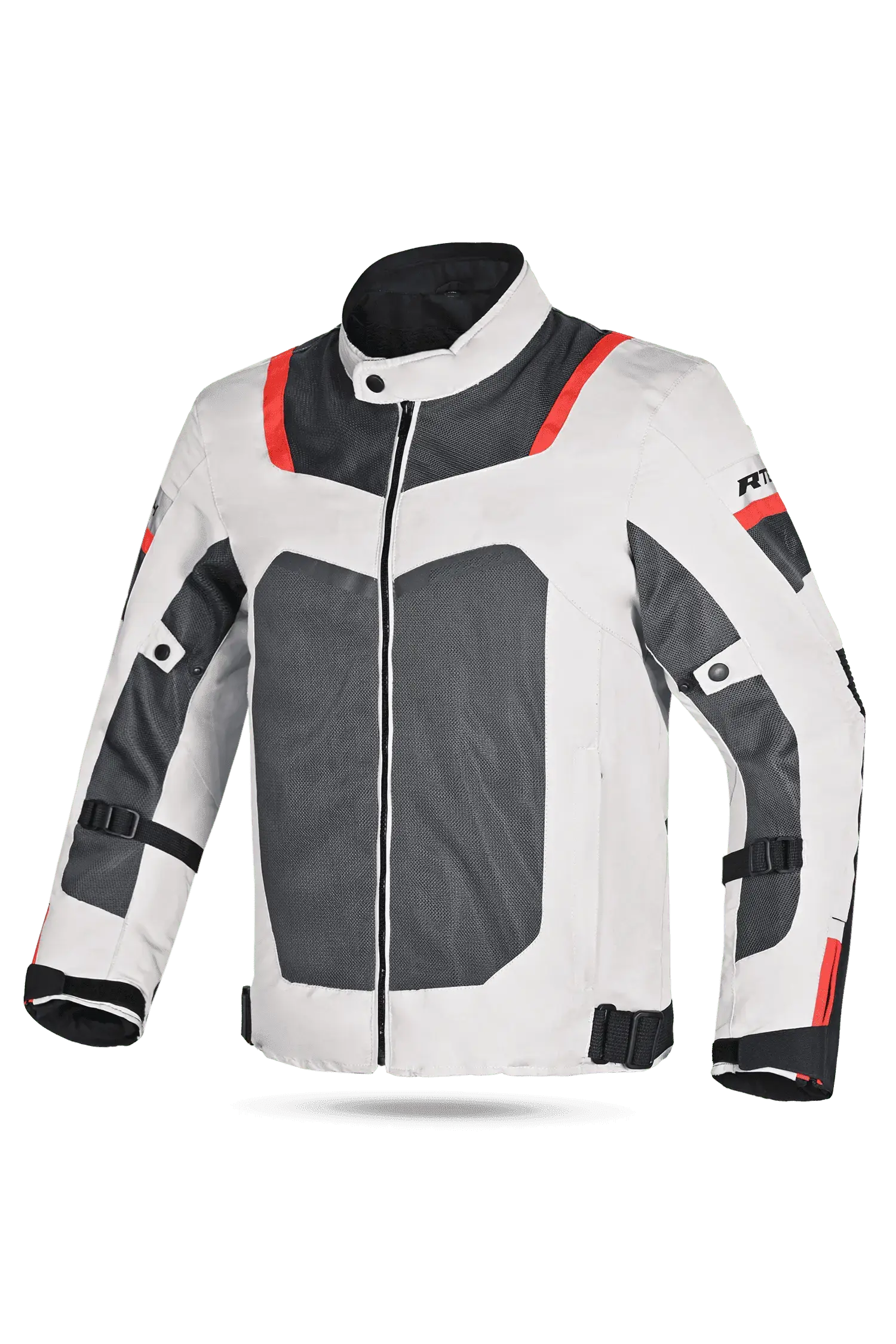 R-Tech Spiral Mesh Giacca estiva in tessuto moto -Ghiaccio/Nero/Rosso 