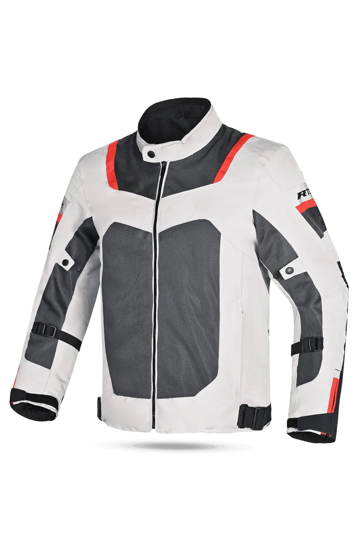 R-Tech Spiral Mesh Giacca estiva in tessuto moto -Ghiaccio/Nero/Rosso 