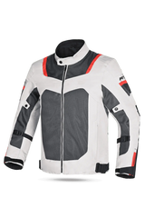 R-Tech Spiral Mesh Giacca estiva in tessuto moto -Ghiaccio/Nero/Rosso 