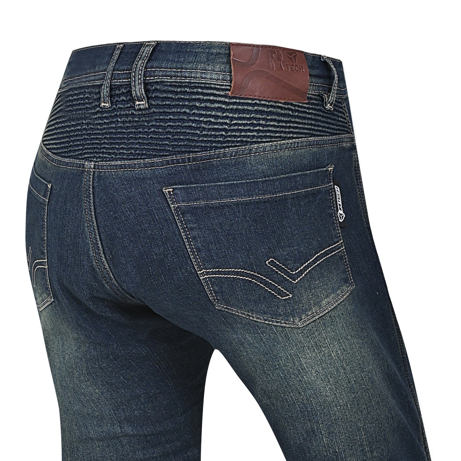 R-TECH VALENCIA PANTALON DE HOMBRE DENIM JEANS 32L AZUL VINTAGE SPRAY 