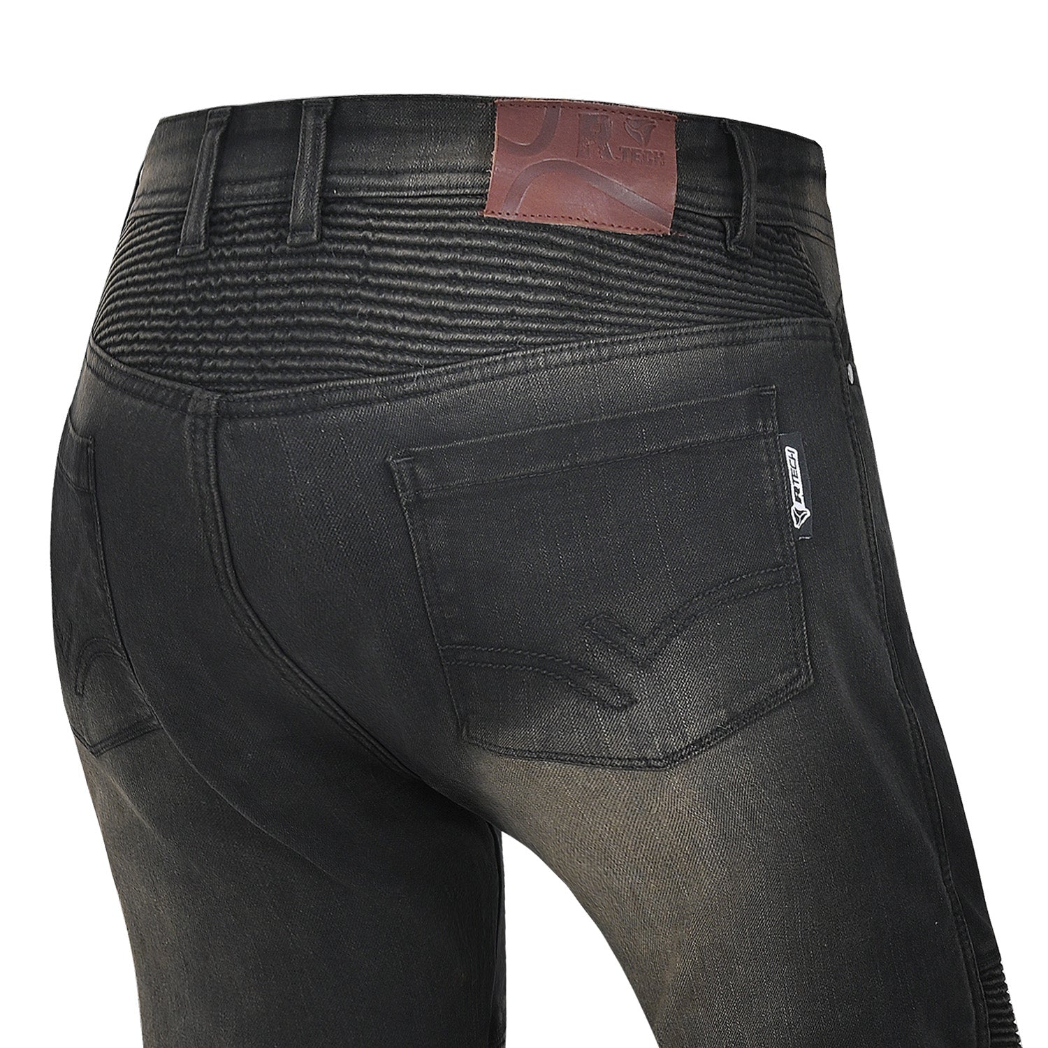 R-TECH VALENCIA PANTALON DE HOMBRE DENIM JEANS 32L NEGRO KHAKI TINT SPRAY 