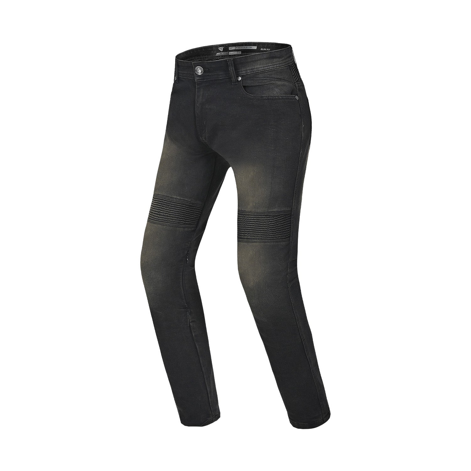 R-TECH VALENCIA PANTALON DE HOMBRE DENIM JEANS 32L NEGRO KHAKI TINT SPRAY 