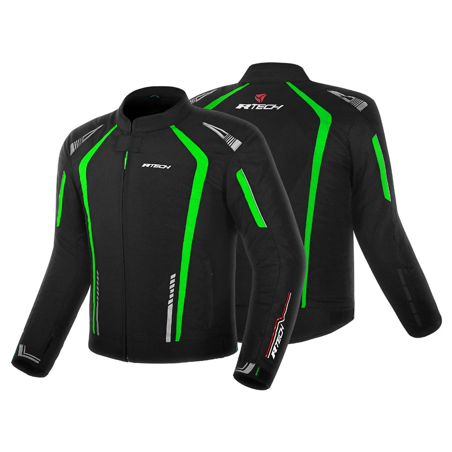 R-TECH MARSHAL GIACCA DI MOTO TESSILE  VERDE 