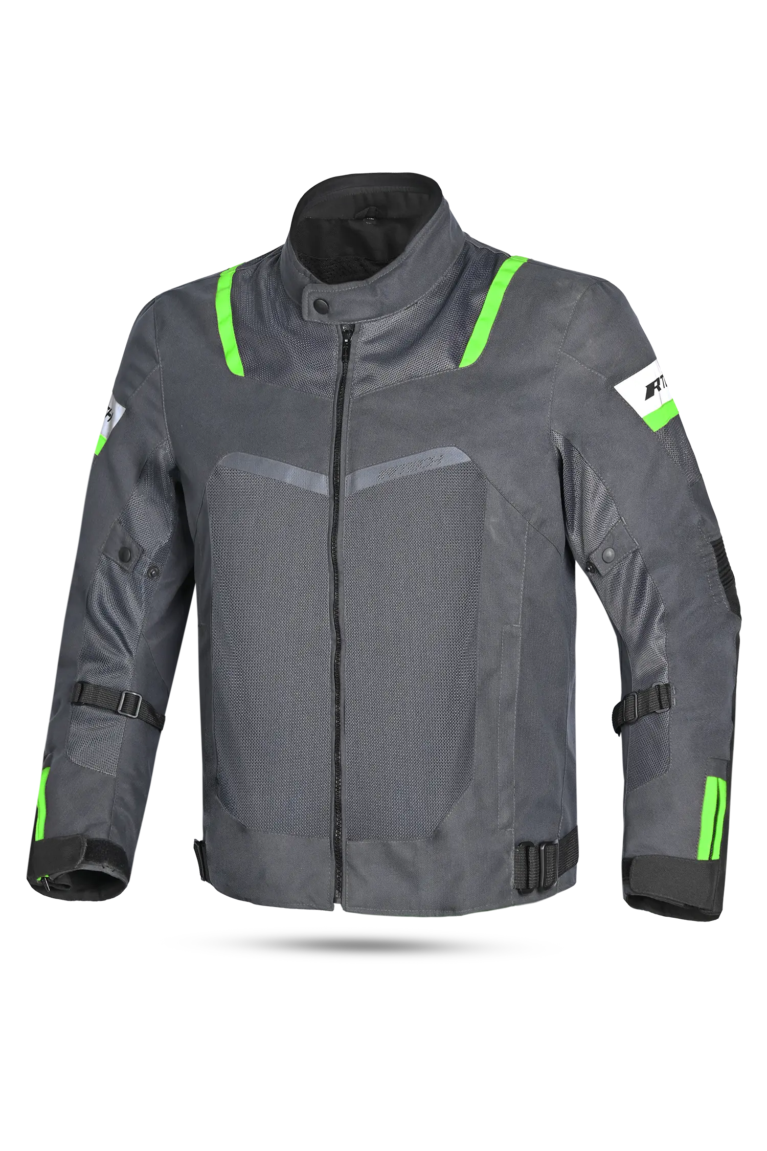 R-Tech Spiral Mesh Giacca Estiva in Tessuto Moto -Grigio/Nero/verde 