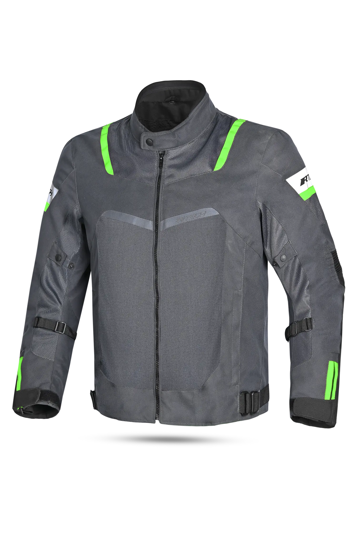 R-Tech Spiral Mesh Giacca Estiva in Tessuto Moto -Grigio/Nero/verde 