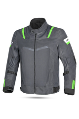 R-Tech Spiral Mesh Giacca Estiva in Tessuto Moto -Grigio/Nero/verde 