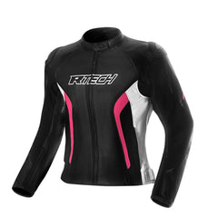 R-TECH TOM RIDER GIACCA DI MOTO DONNA NERO BIANCO FUCSIA 