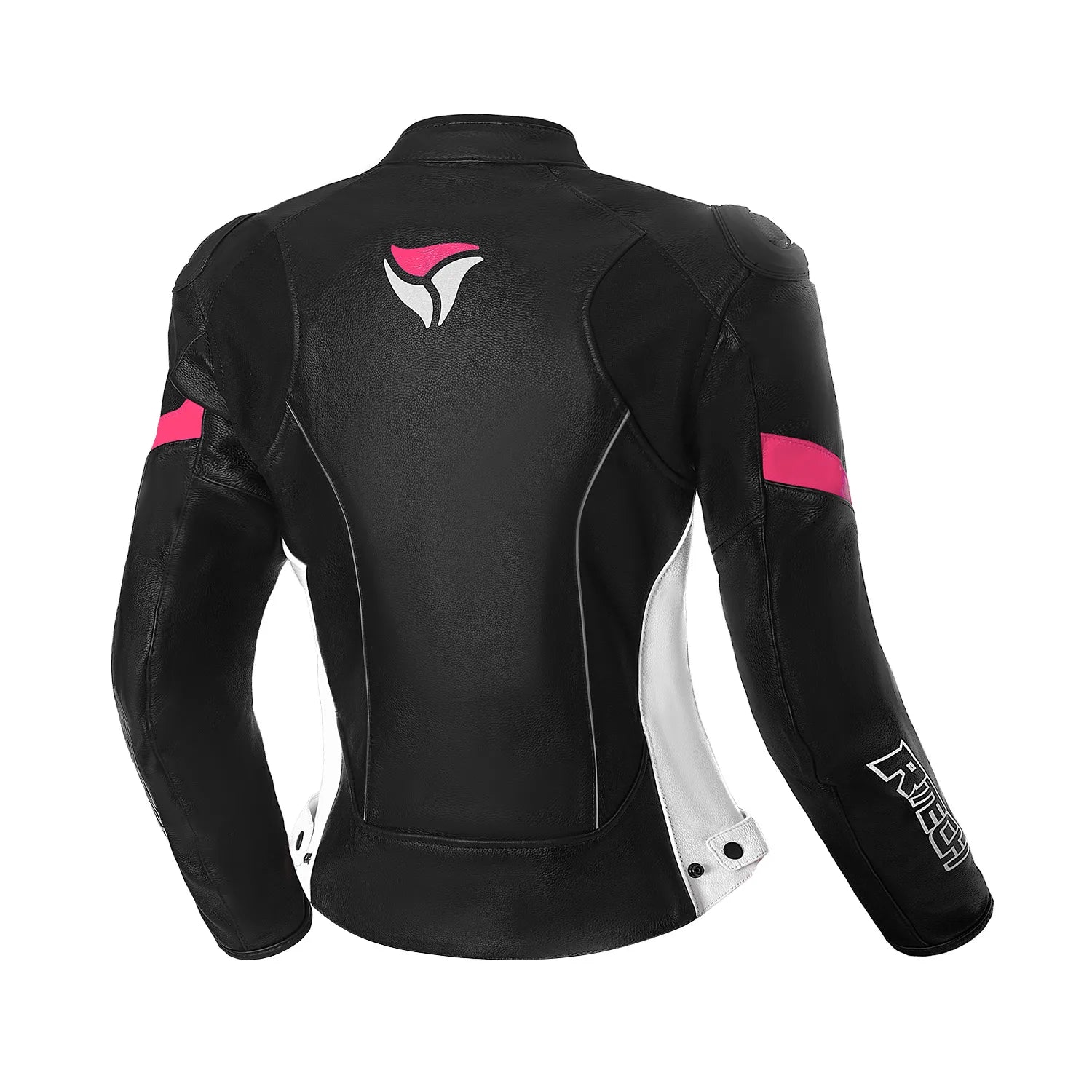 R-TECH TOM RIDER GIACCA DI MOTO DONNA NERO BIANCO FUCSIA 