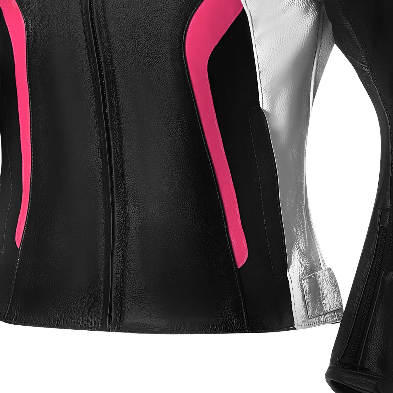 R-TECH TOM RIDER GIACCA DI MOTO DONNA NERO BIANCO FUCSIA 