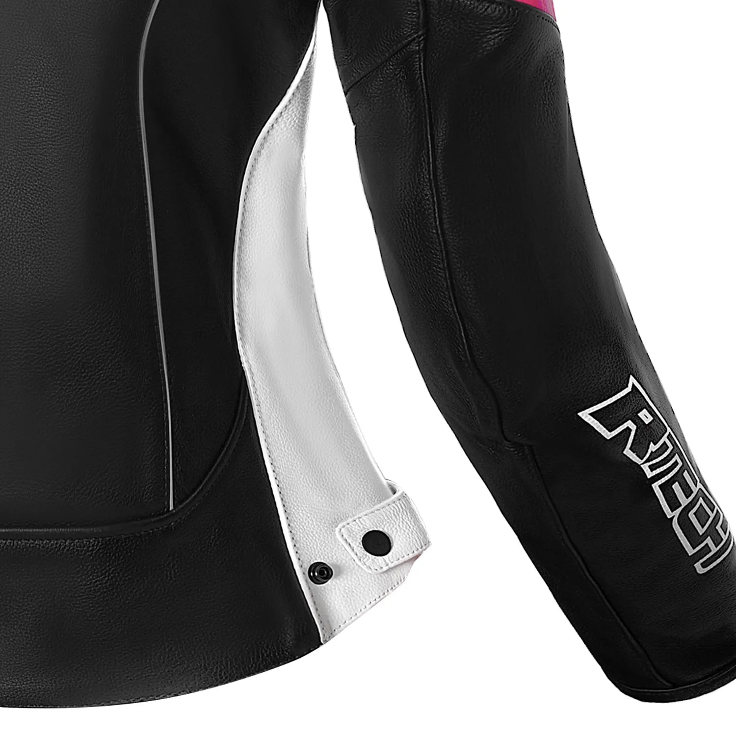 R-TECH TOM RIDER GIACCA DI MOTO DONNA NERO BIANCO FUCSIA 