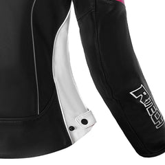 R-TECH TOM RIDER GIACCA DI MOTO DONNA NERO BIANCO FUCSIA 