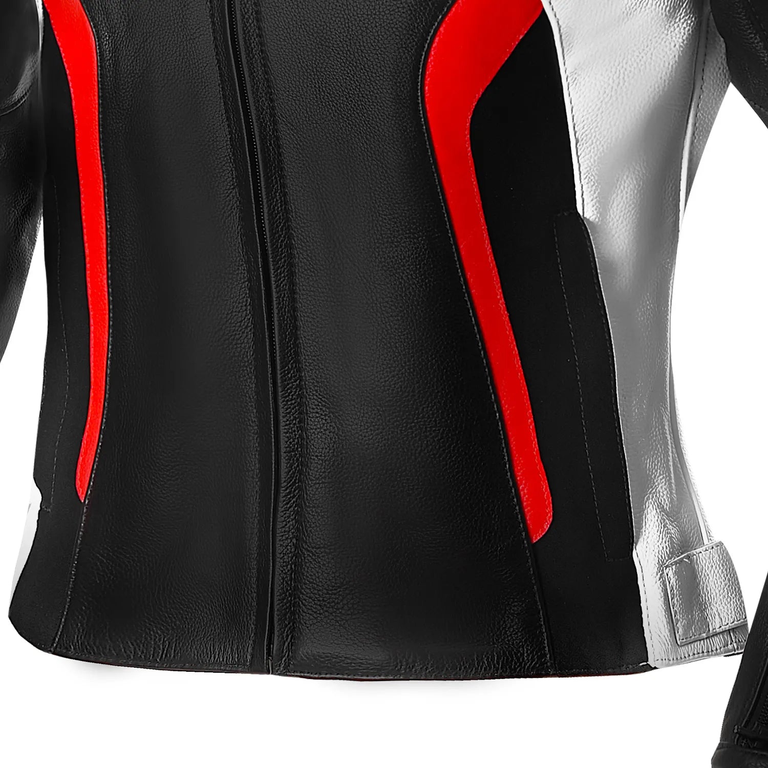 R-TECH TOM RIDER GIACCA DI MOTO IN PELLE DONNA NERO BIANCO ROSSO 